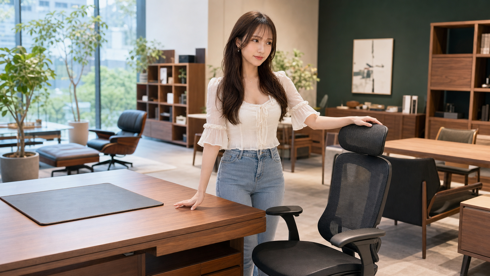LOOKIT比較案内のAI生成女性イメージ